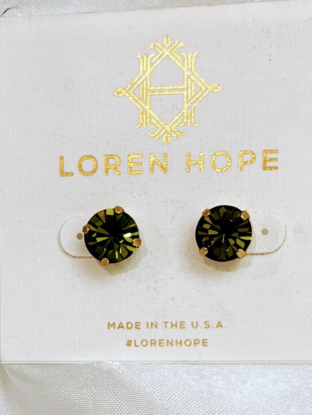 Loren Hope Kaylee Crystal studs in Peridot